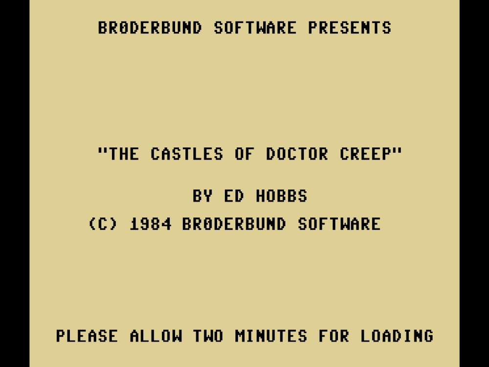 Title Screen of The Castles of Doctor Creep for Commodore 64